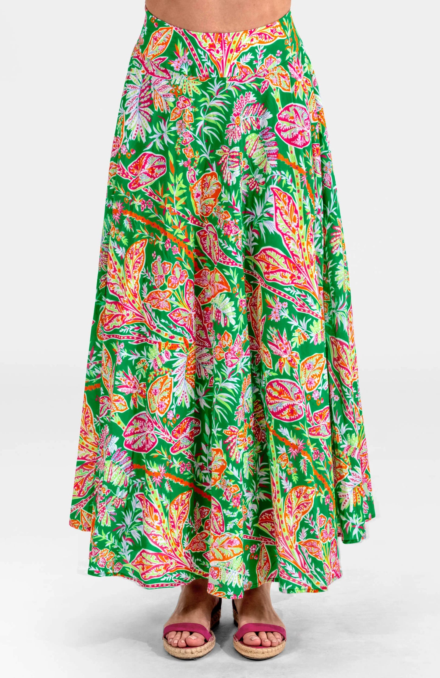 Vintage Vines Summer Skirt - Kelly