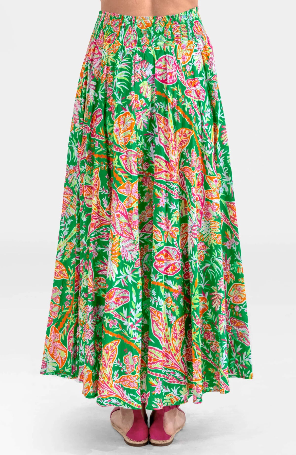 Vintage Vines Summer Skirt - Kelly