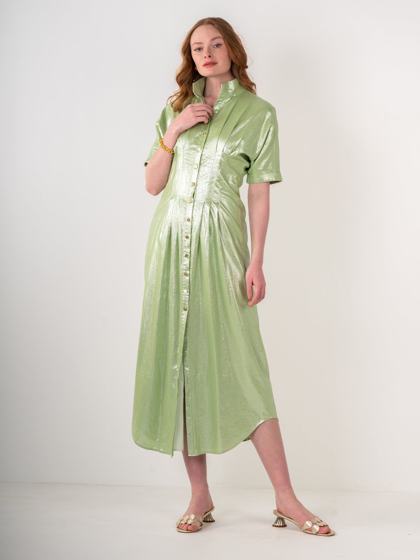 Emily McCarthy Georgia Dress - Opal Green