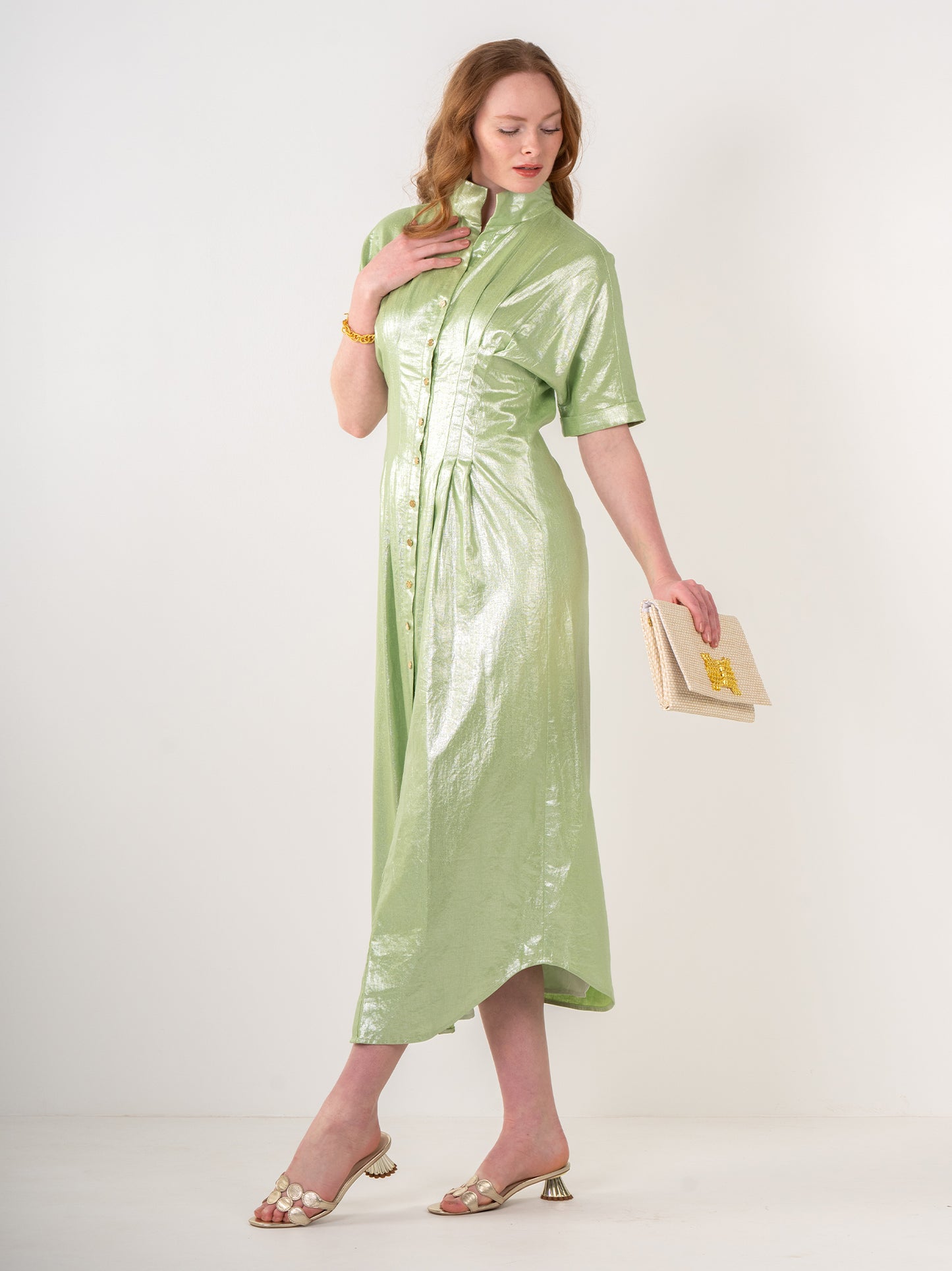 Emily McCarthy Georgia Dress - Opal Green