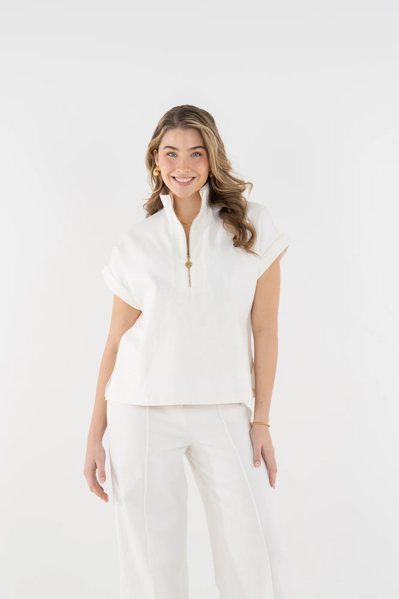 Poppy Pullover Top - Gardenia Denim