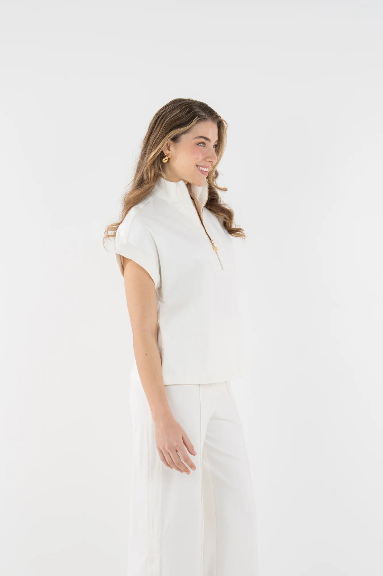 Poppy Pullover Top - Gardenia Denim