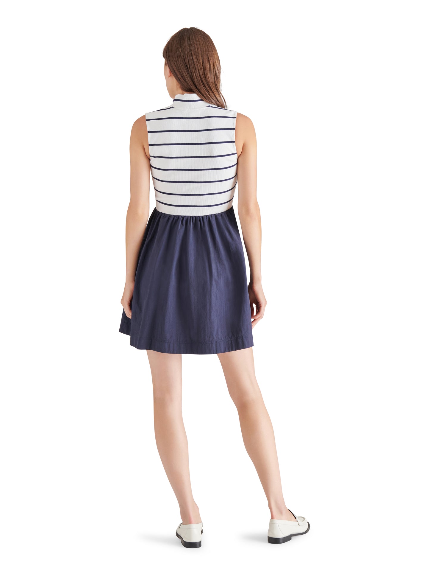 Lyon Dress - Navy Stripe