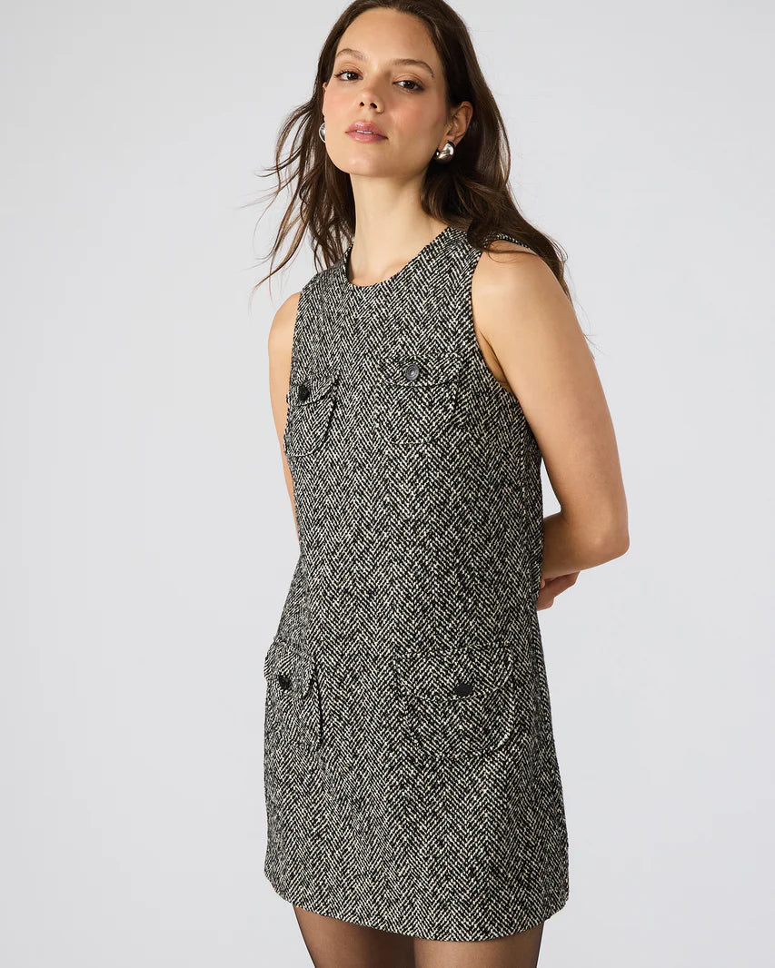 Louie Dress - Black/White