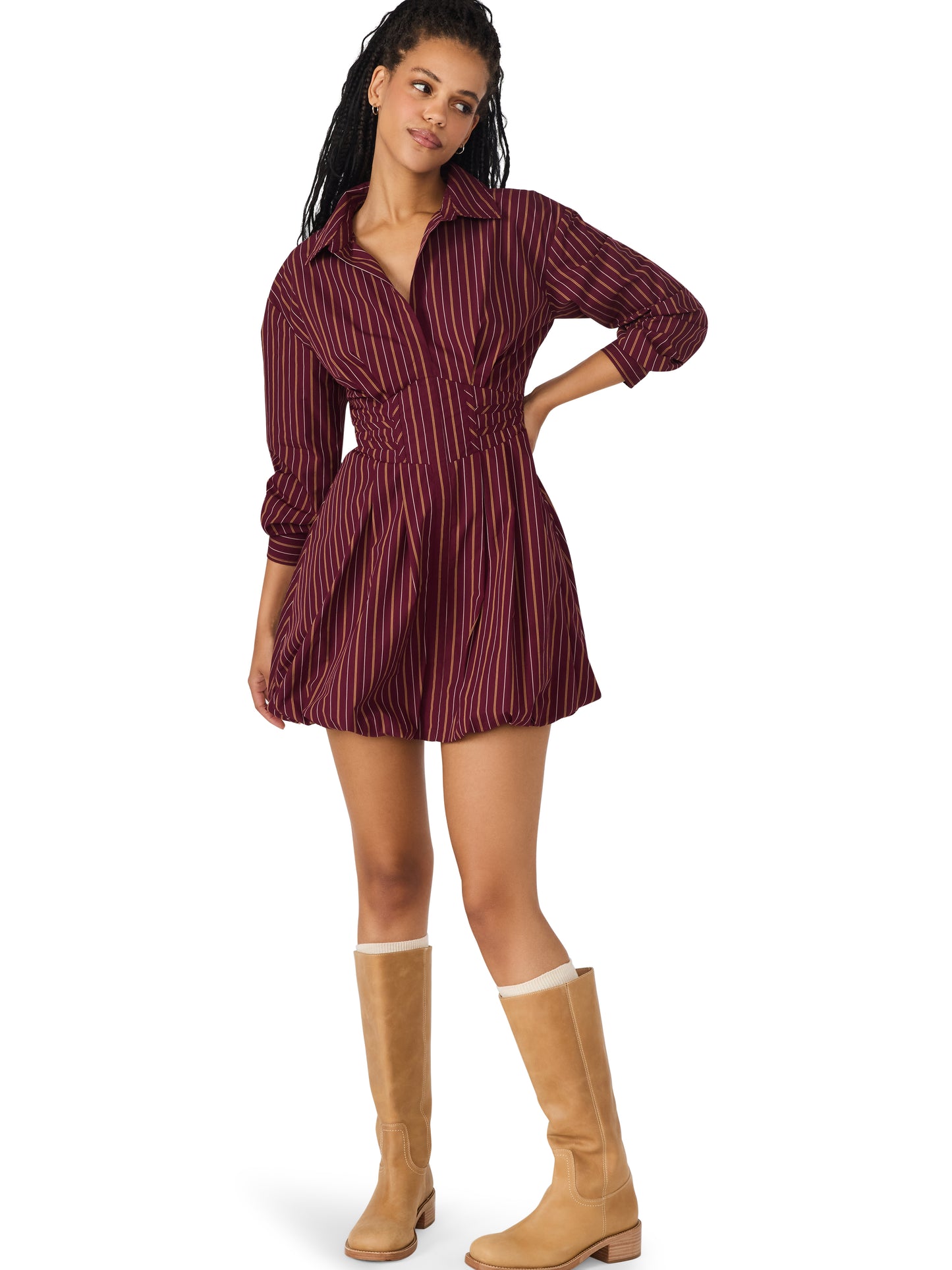 Arielle Dress - Wine