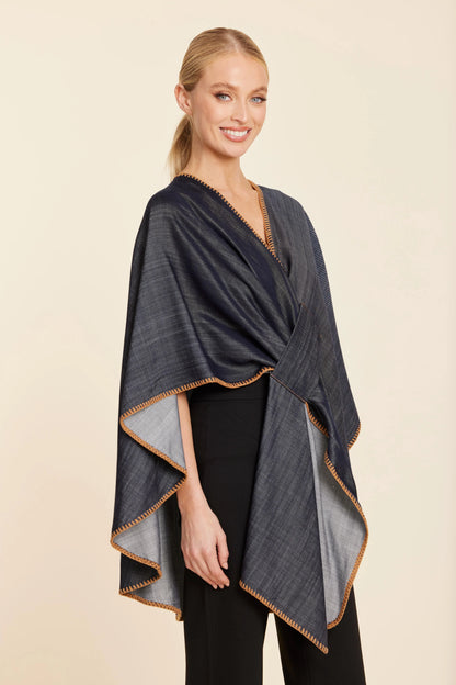 Whipstitch Wrap - Denim