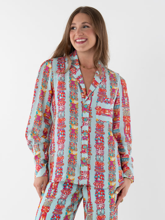 Emily McCarthy Austin Top - Iconic Iris