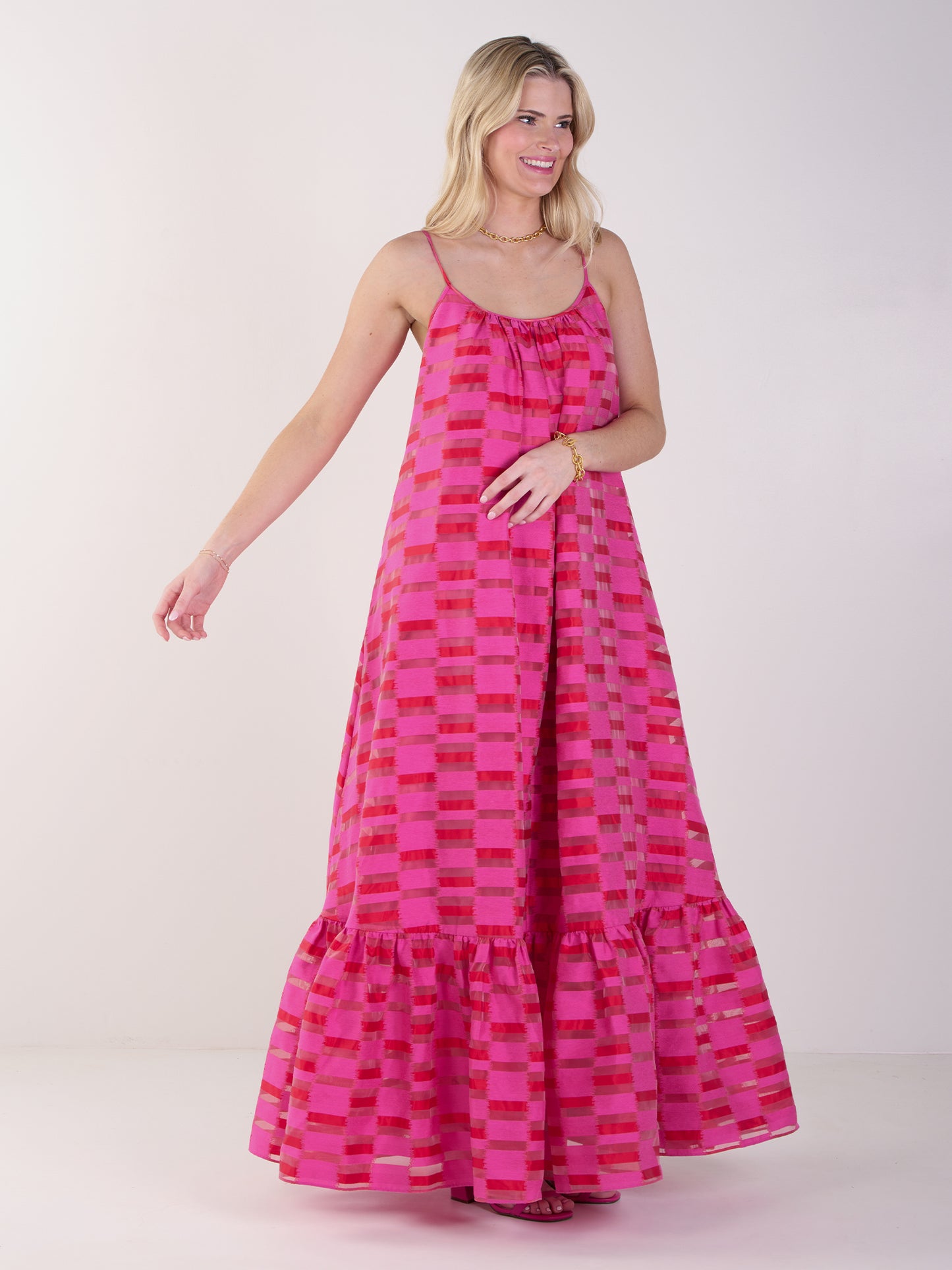 Emily McCarthy Susannah Maxi Dress - Sunset Stripe hi