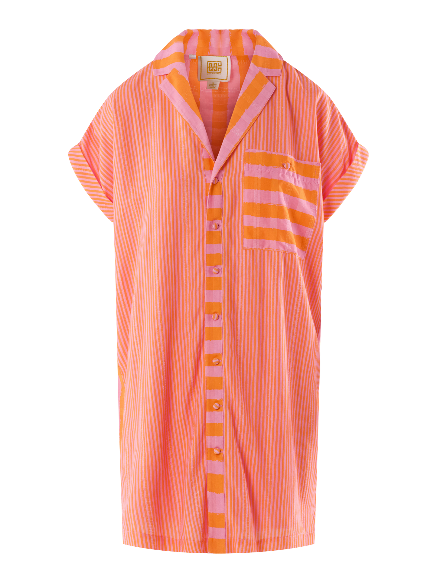 Luna Dress - Coral Pink Stripe