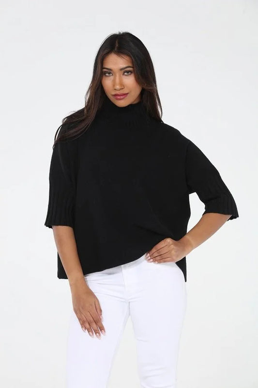 The Maple Turtleneck Sweater - Black