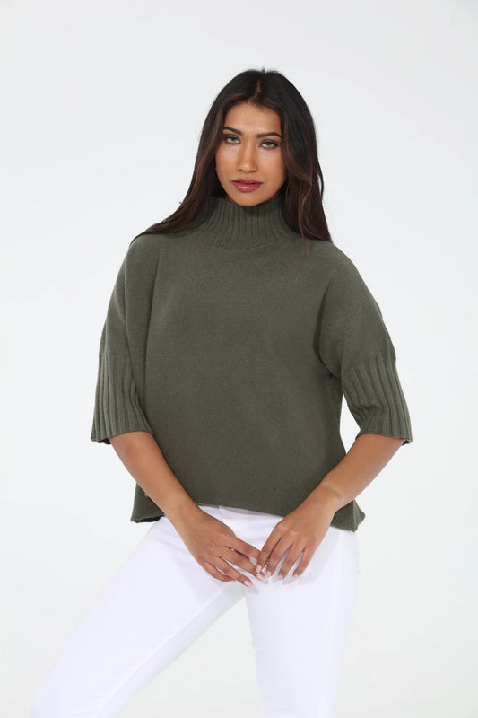 The Maple Turtleneck Sweater - Olive