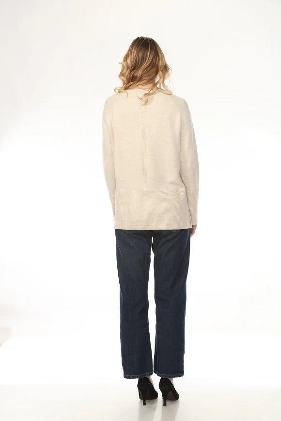 Nora Pocket Knit Sweater - Oatmeal