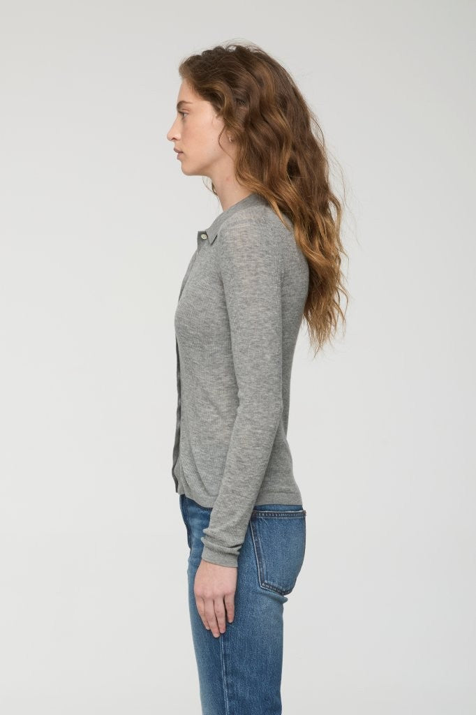 KOREY MERINO BLEND FEATHERWEIGHT RIB CARDIGAN