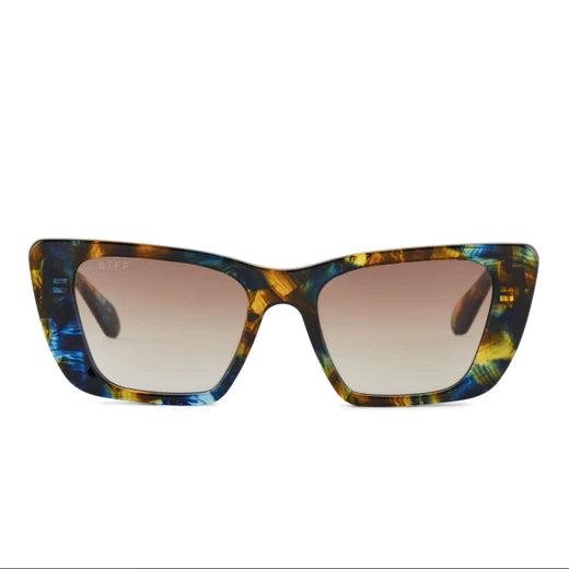DIFF Eyewear - Aura - Polarized Glacial Tort Brown Gradient Sunglasses