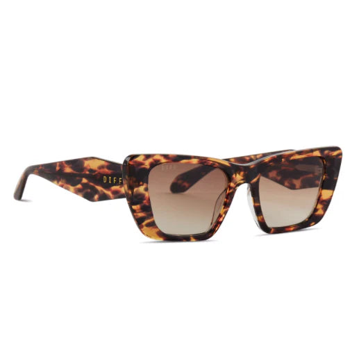 DIFF Eyewear - Aura - Wild Tort Brown Gradient Sunglasses