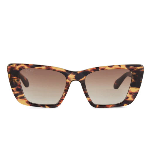 DIFF Eyewear - Aura - Wild Tort Brown Gradient Sunglasses