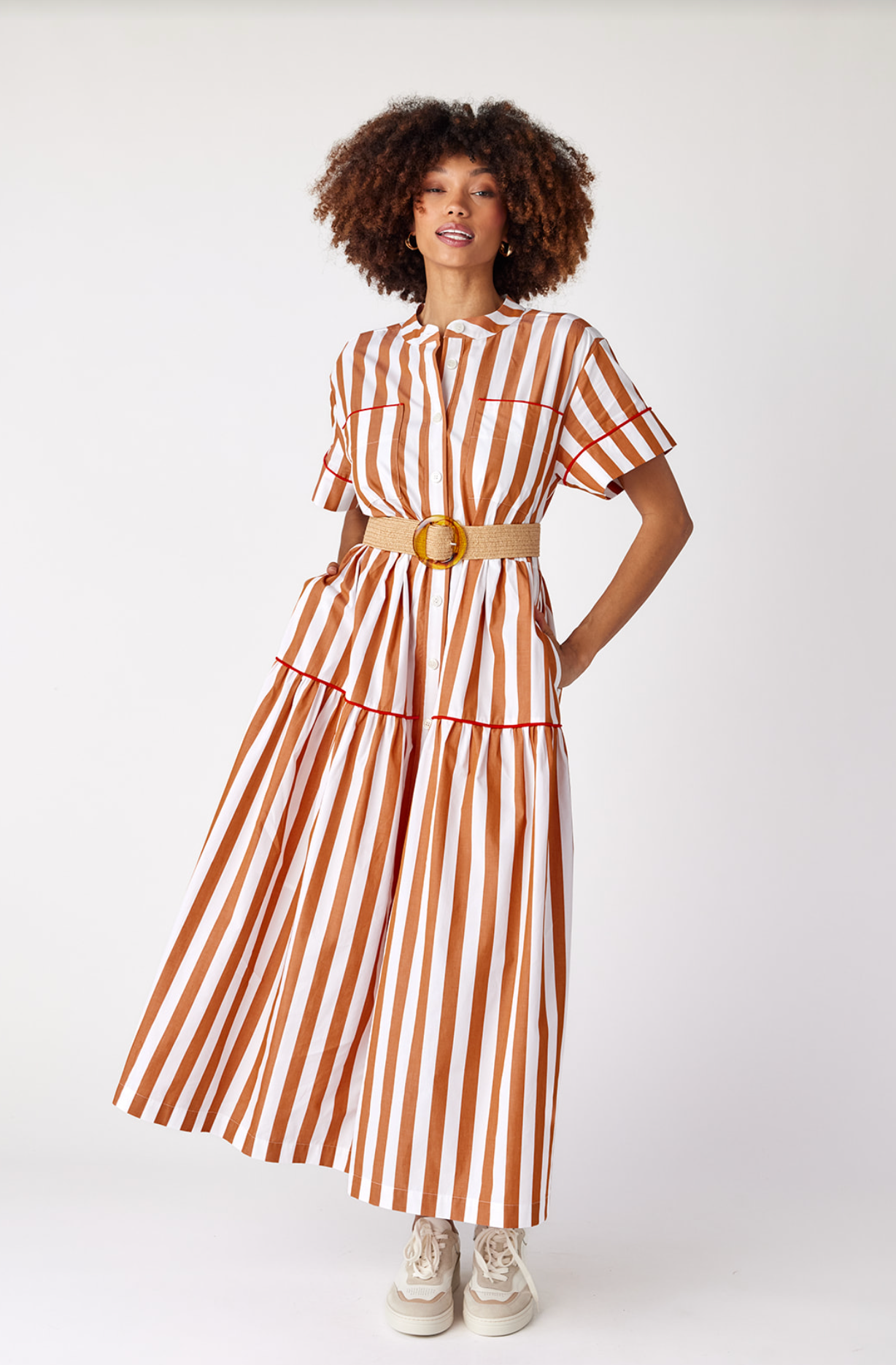 Crosby Kellogg Dress - Golden Stripe