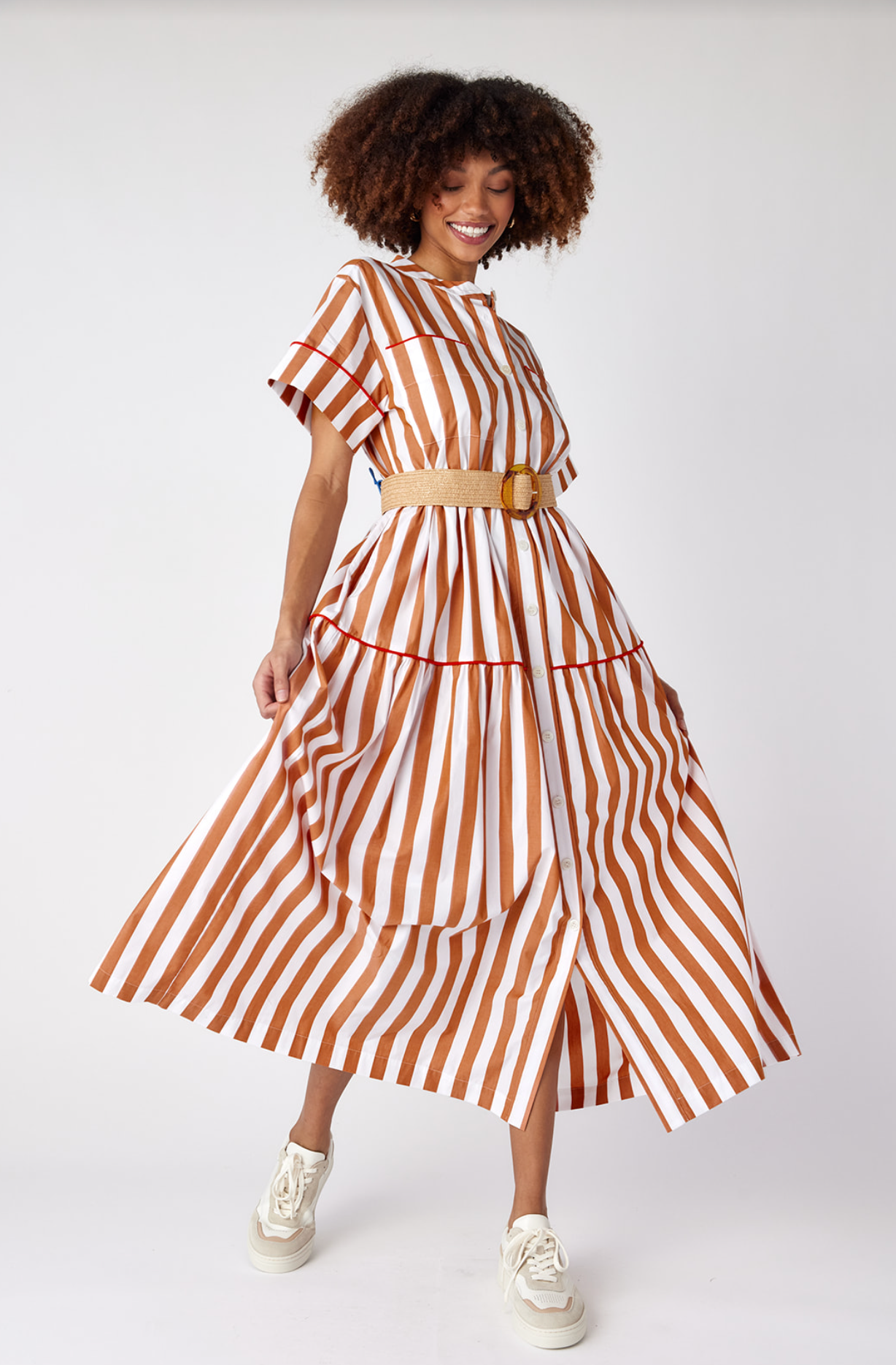 Crosby Kellogg Dress - Golden Stripe