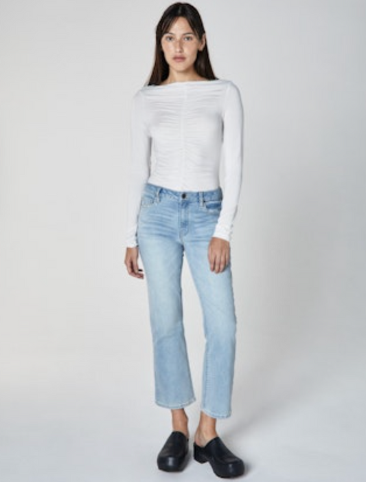 Unpublished MARGAUX Cropped Demi Flare Jean - Solo