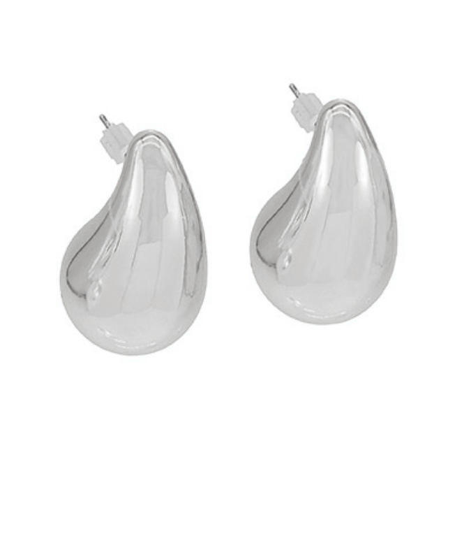 Teardrop Earrings - Silver