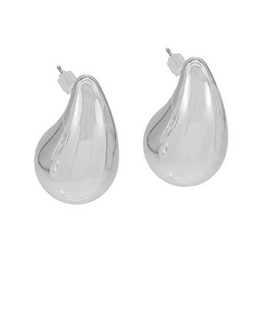 Teardrop Earrings - Silver