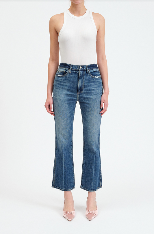 Daze Denim Soho High Rise Ankle Flare Jeans - Rush Hour