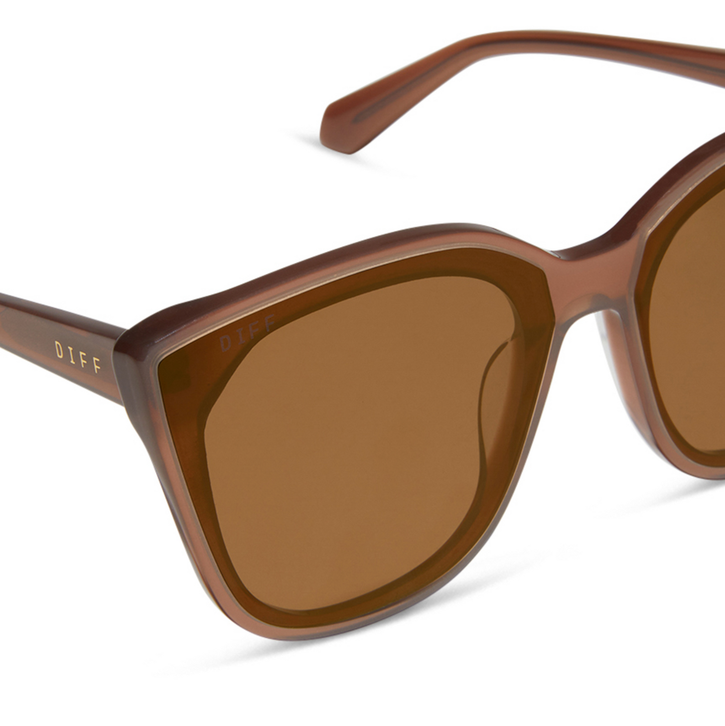 DIFF Eyewear - Gjelina - Macchiato Brown Flash Sunglasses