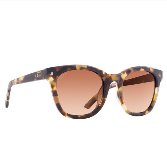 DIFF Eyewear - Ryder - Matte Moss Havana Brown Gradient Polarized Sunglasses