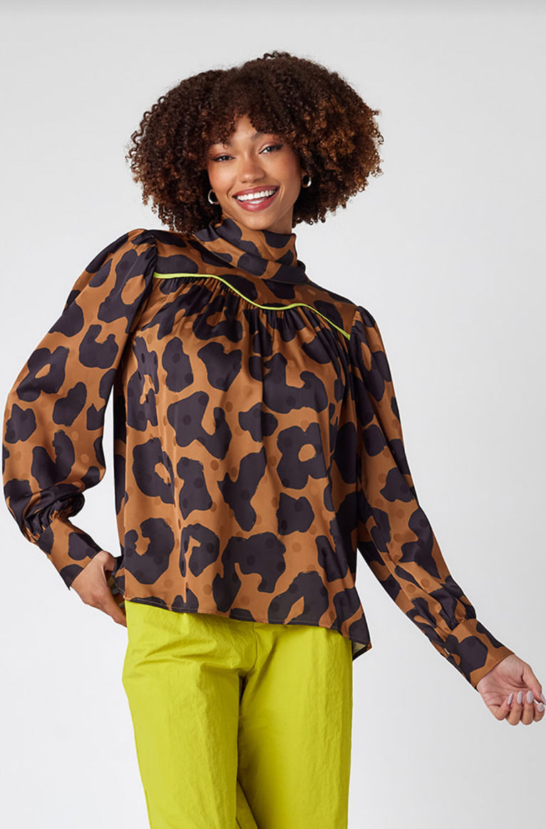 Crosby Wesson Blouse - Leopard Den