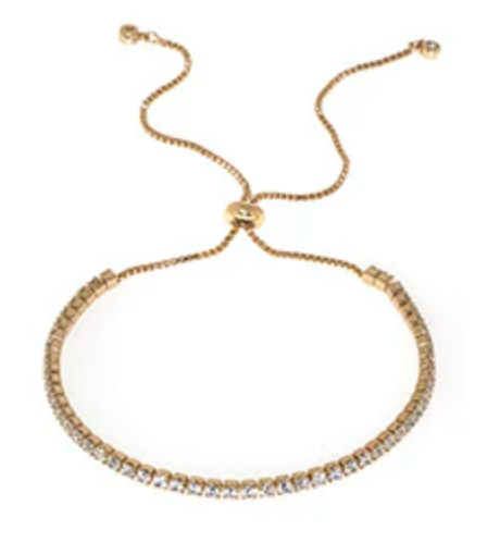 Pave Slider Bracelet - Gold