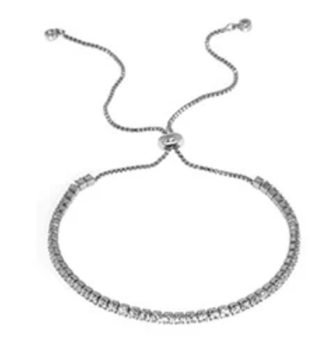 Pave Slider Bracelet - Silver