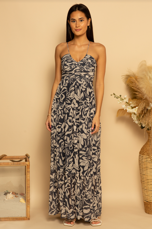 Mallorca Maxi Dress - Atlantic Blooms