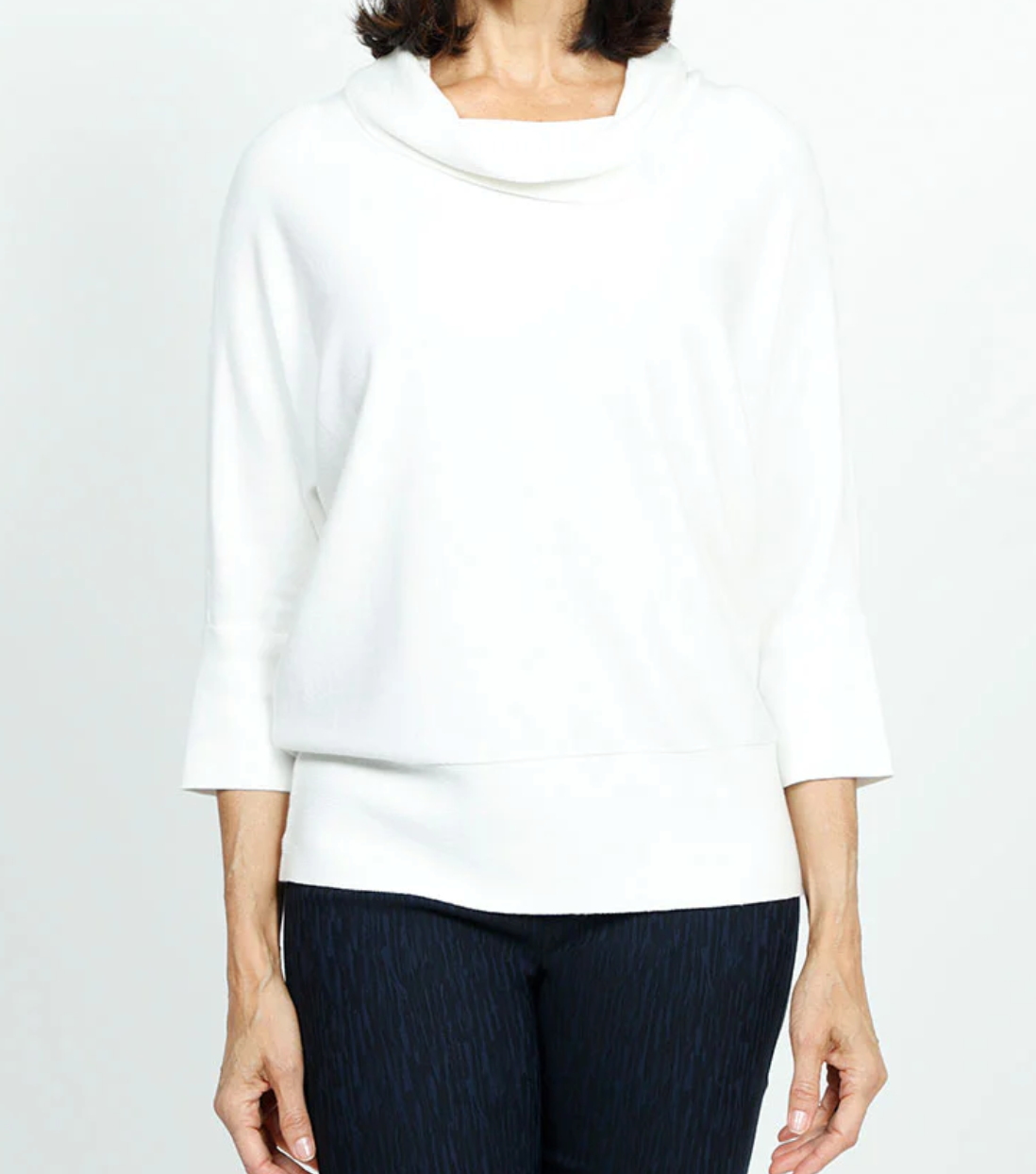 Cowl Neck Sweater - Winter White