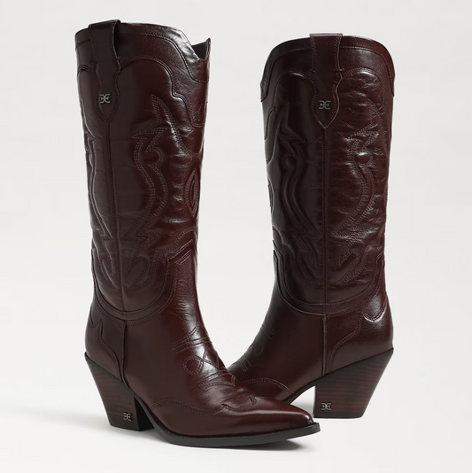 Sam Edelman James Western Boot - Spiced Pecan Leather