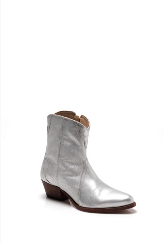 Free People New Frontier Western Boot - Silver