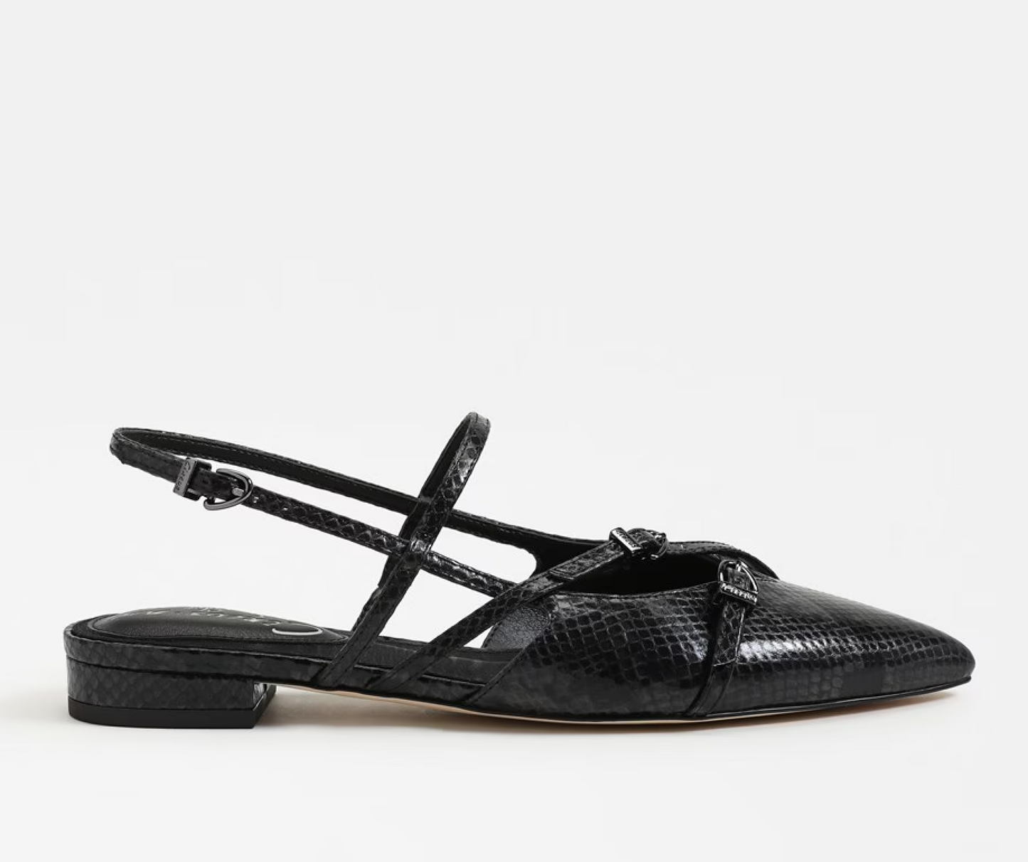 Sam Edelman Lindley Slingback Flat - Black Snake