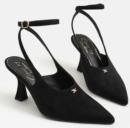 Sam Edelman Tara Slingback Heel - Black Suede