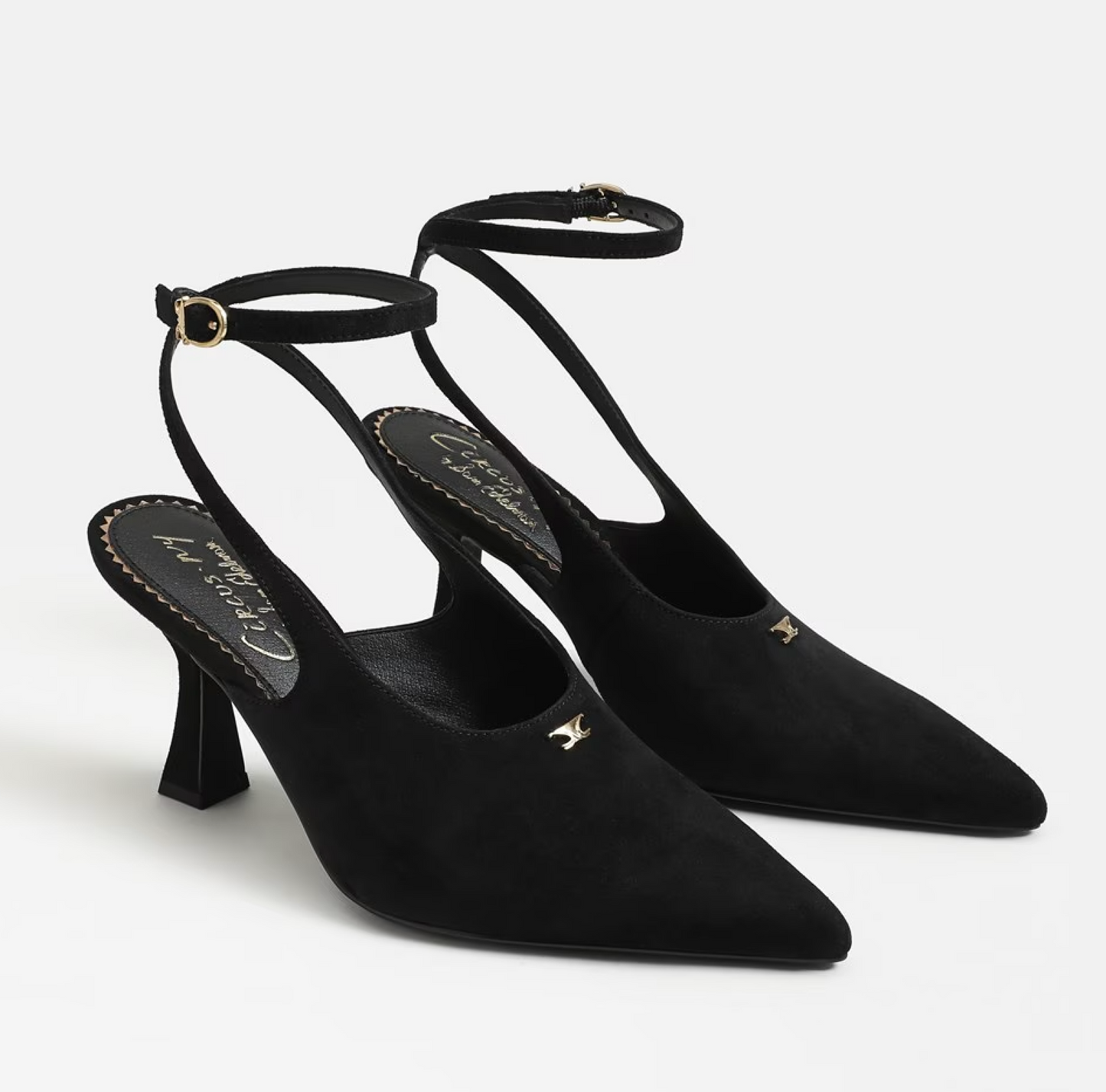 Sam Edelman Tara Slingback Heel - Black Suede