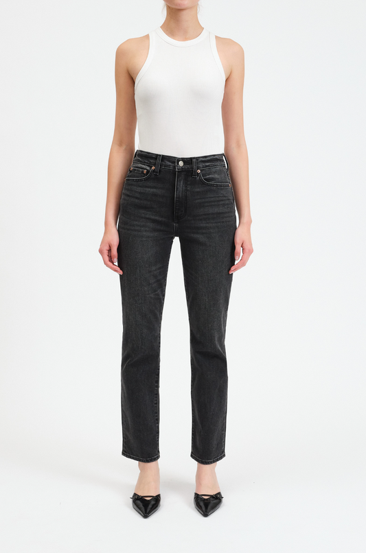 Daze Denim Smarty Pants High Rise Slim Straight Jean - Last Night