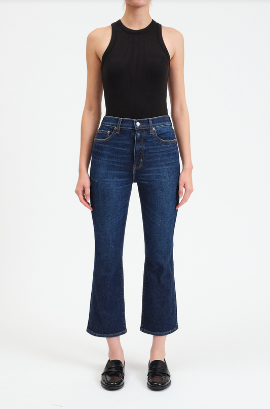 Daze Denim Shy Girl Crop Flare Jean - Deep Kiss