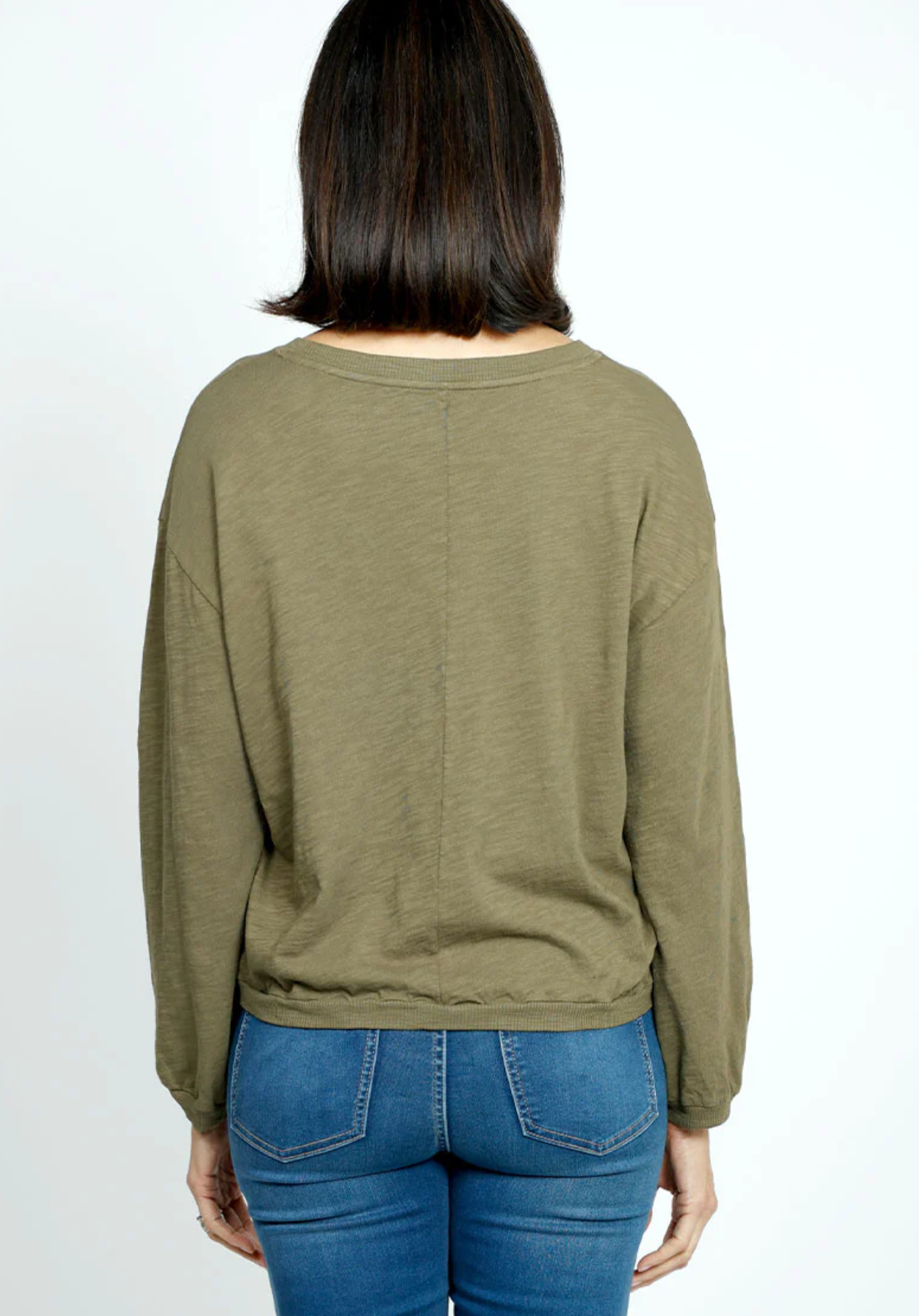 Balloon Sleeve Tee - Olive