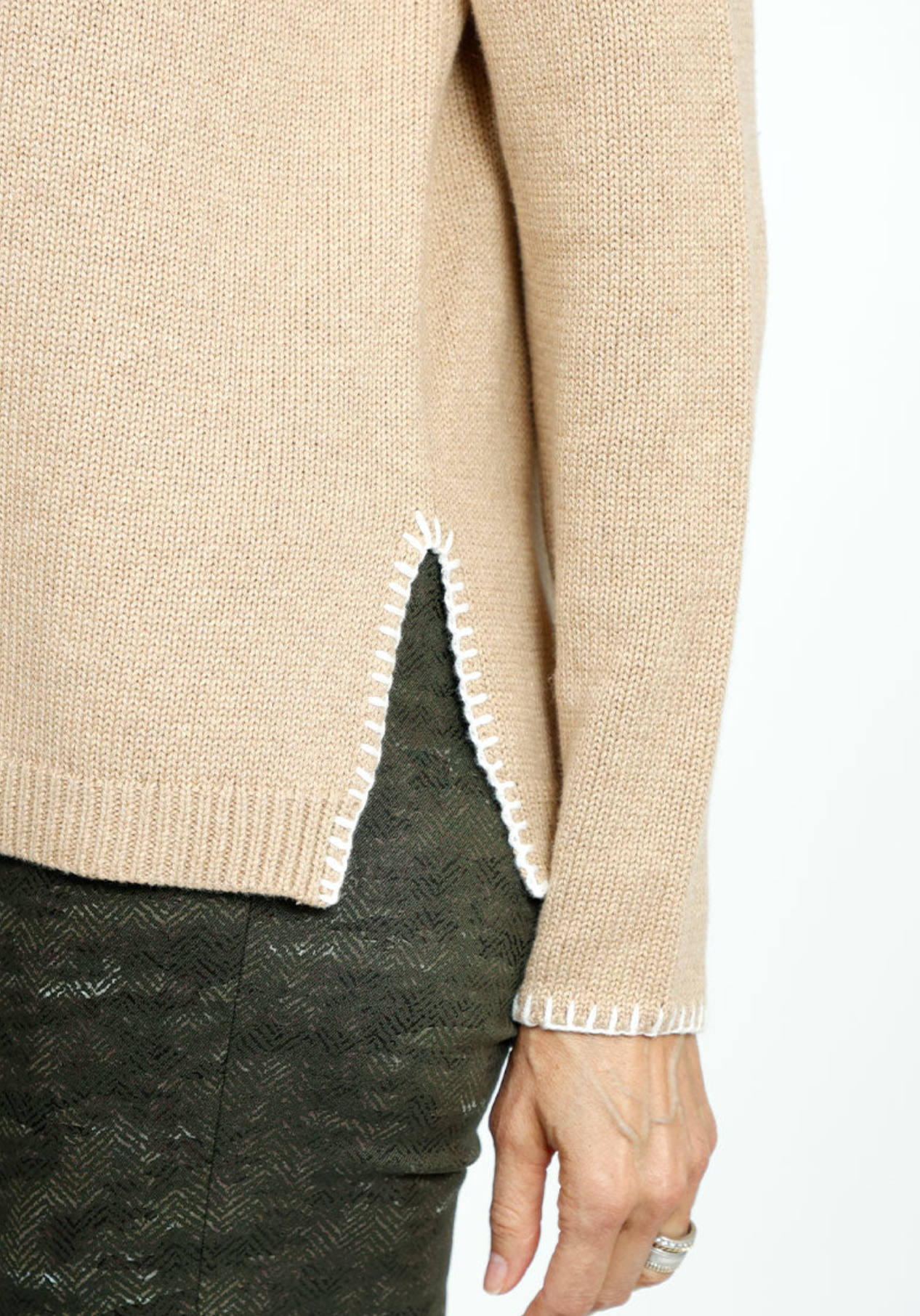 Cotton Cashmere Sweater - Sand