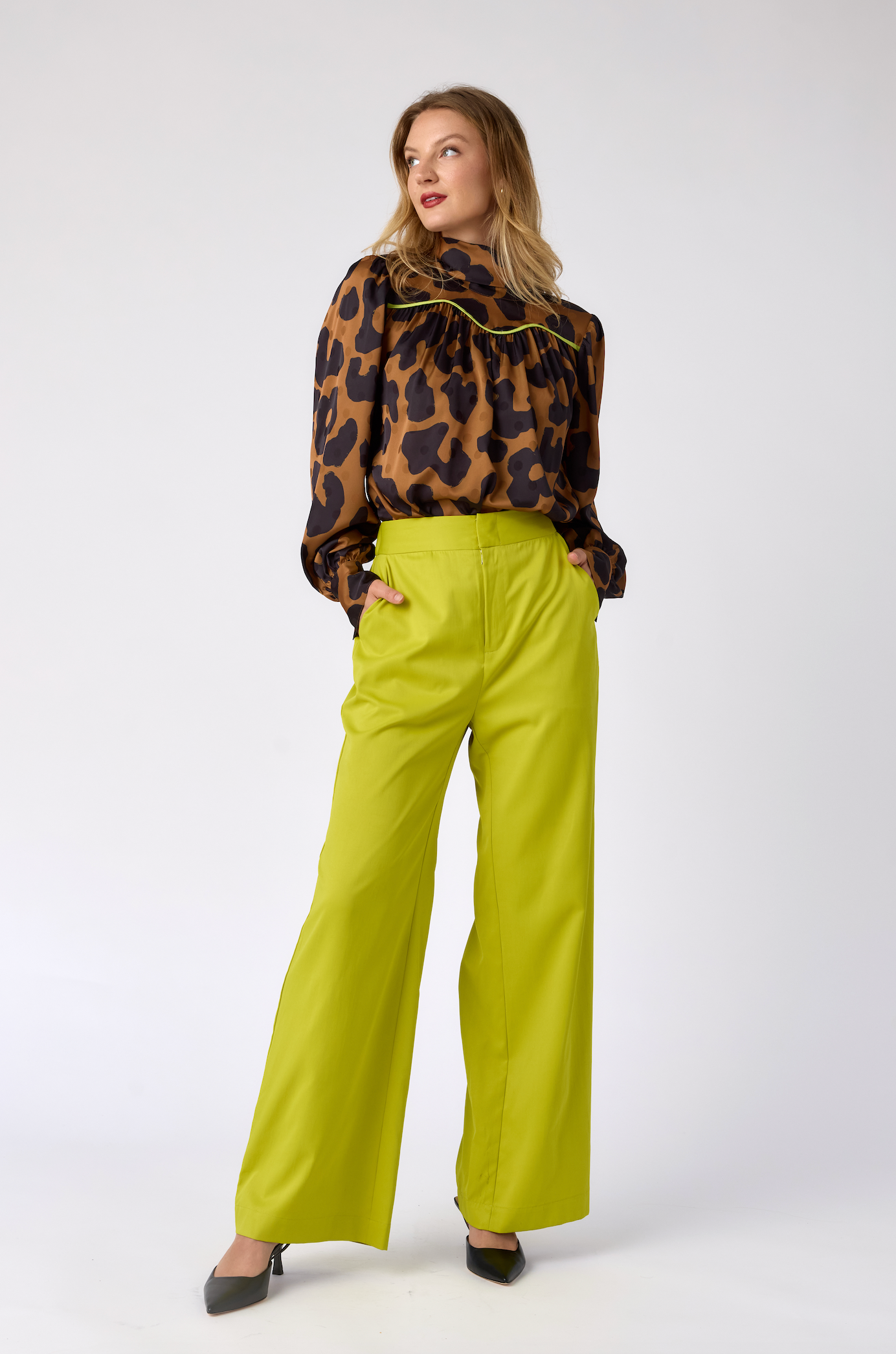 Crosby Cora Trouser - Chartreuse