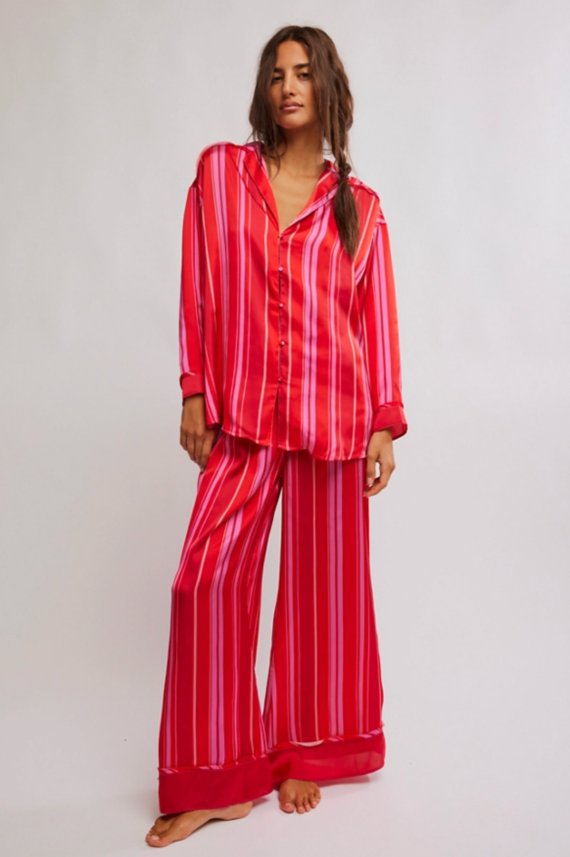 Free People Dreamy Days Pajama Set - Berry Combo