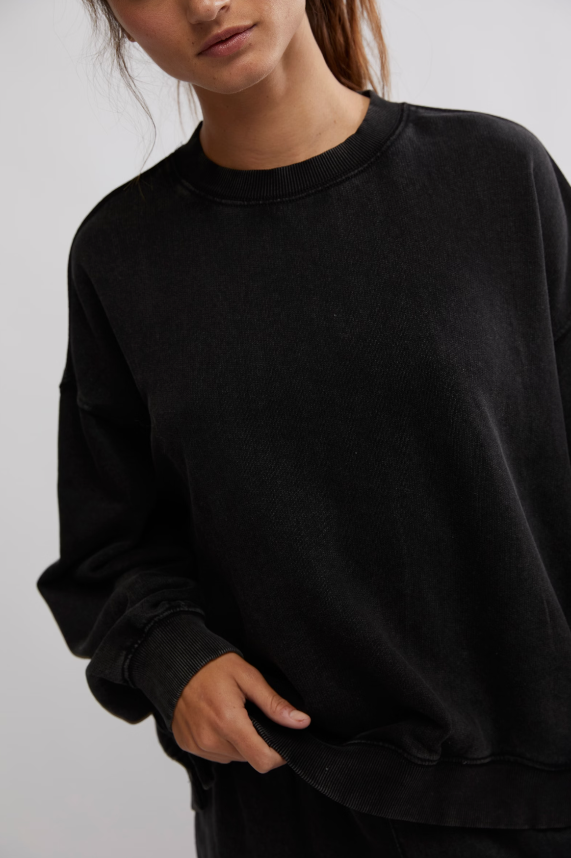 Free People All Star Solid Pullover - Black