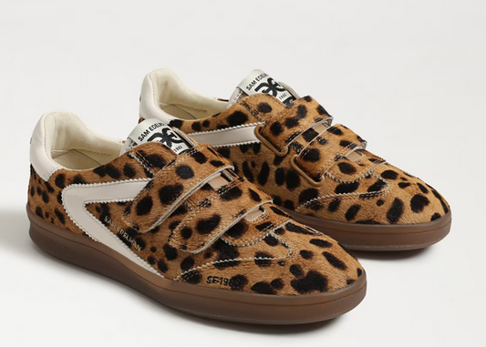 Sam Edelman Talia Velcro Sneaker - Leopard Brahama Hair Leather