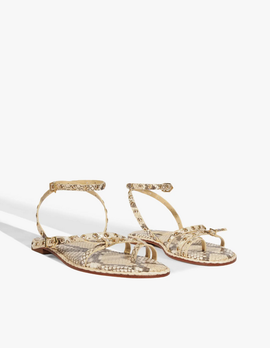 Schutz Annete Leather Sandal - Animal Print