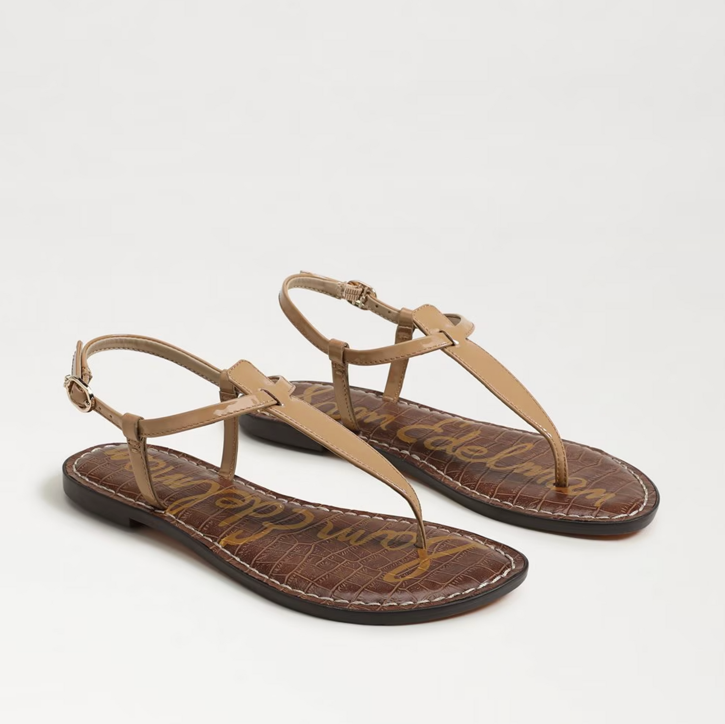 Sam Edelman Gigi Thong Sandal - Almond Beige Leather