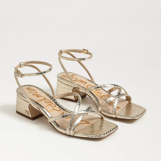 Sam Edelman Whitley Block Heel Sandal - Jute Croco