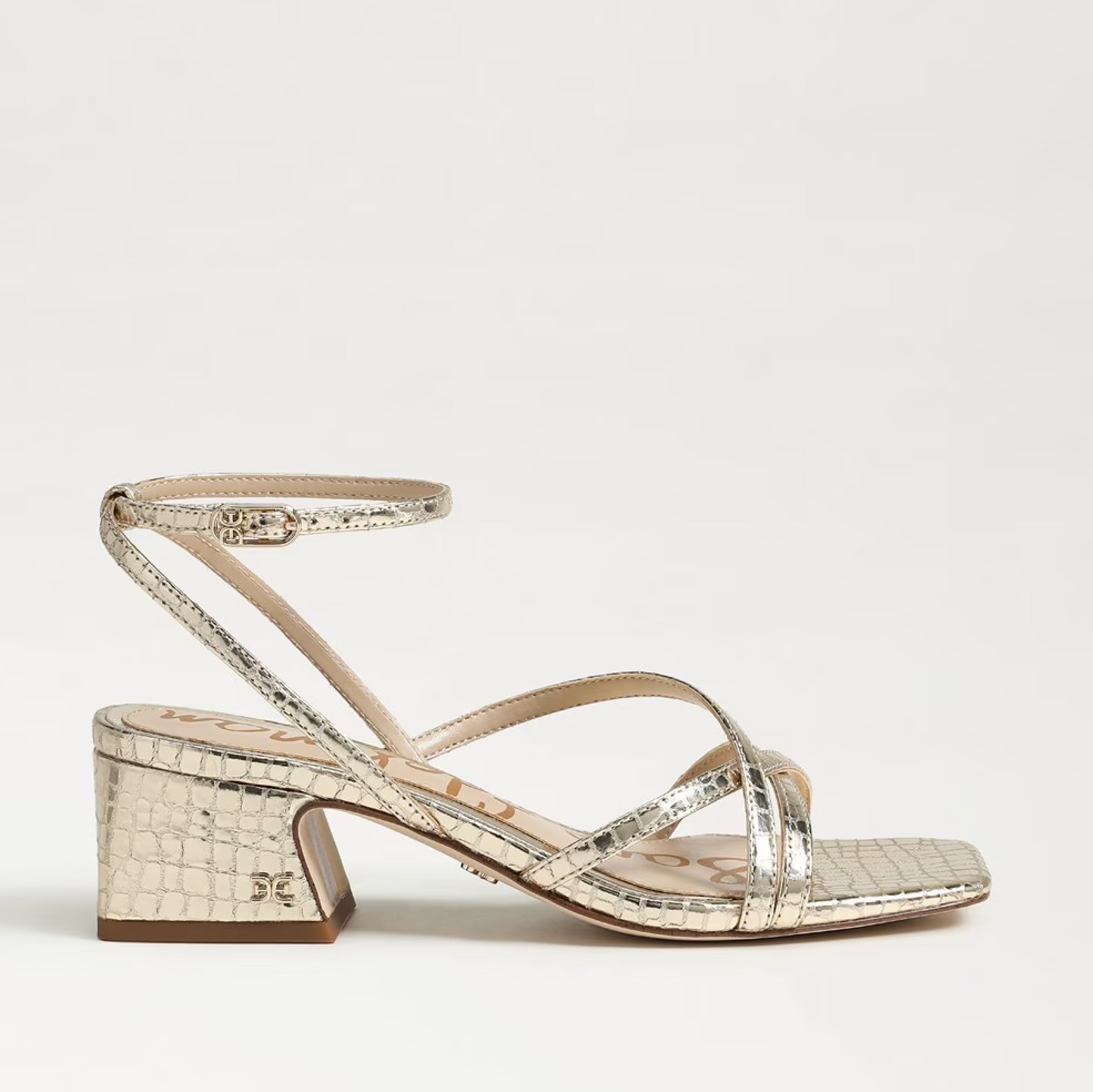 Sam Edelman Whitley Block Heel Sandal - Jute Croco